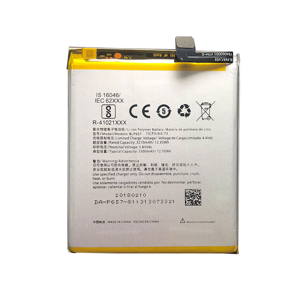 Batterie de remplacement pour OnePlus 6 Six, BLP657 Batterie de remplacement pour OnePlus 6 Six, BLP657